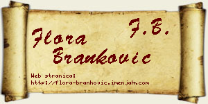 Flora Branković vizit kartica